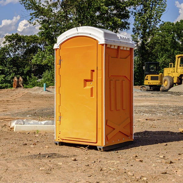 how often are the portable restrooms cleaned and serviced during a rental period in Cabot Vermont